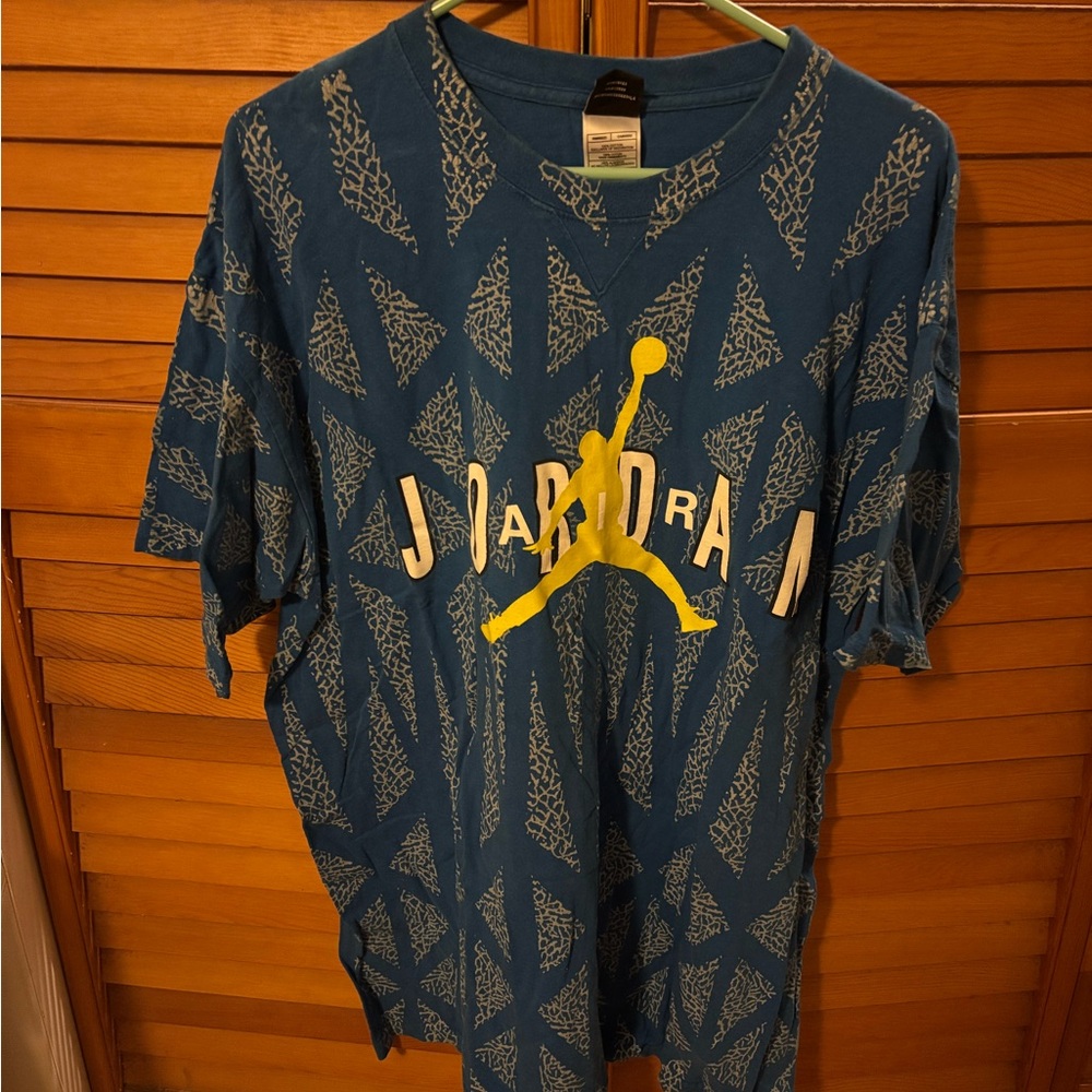 Blue Jordan Graphic T-Shirt Men’s Size XL Vintage